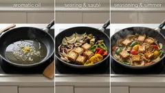 厚揚げが主役の野菜たっぷりあんかけ——香ばしく仕上げる簡単手順