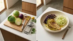 キャベツの切り方、これだけでOK：焼きに合うくし形とふわっと千切りの基本