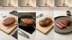 中心温度で迷わない:ステーキの焼き加減(レア〜ウェルダン)時間と温度の目安