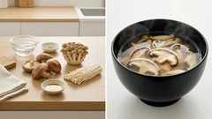 しいたけ香る、昆布だしのお吸い物—材料少なめで上品にまとまる基本レシピ