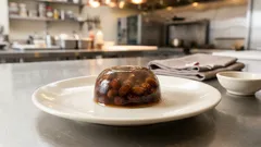 冷やして固めるだけ:コーヒーぜんざい風の水まんじゅう、つるんと涼やかに