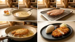 洗い物が減る、2ステップ衣付け：卵＋薄力粉でパン粉がはがれにくいチキンカツ下ごしらえ