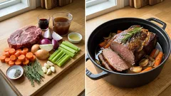 ひと手間で味が決まるポットロースト:しっかり焼き付けて、鍋底の旨みまでソースに