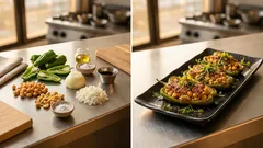 肉なしでも満足。ひよこ豆で作る「ピーマンの肉詰め風」—味付けは焼肉のタレだけ