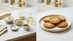 米粉×オートミールで香ばしく：卵・乳不使用の素朴クッキー、混ぜて焼くだけ