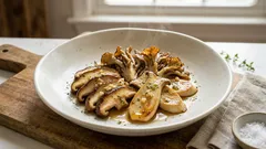 香ばしく焼いて和えるだけ：3種きのこのさっぱりマリネ、作り置きにも