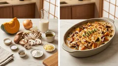 かぼちゃときのこの豆乳グラタン—米粉でとろり、乳製品なしでもコク深い作り方