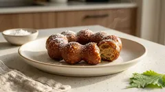 冷凍豆腐でカリッもちっ:黒糖ポンデリング風ドーナツを簡単に