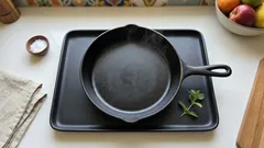 オーブンで失敗しにくい鉄フライパンのシーズニング：薄塗りでベタつかない油ならし手順