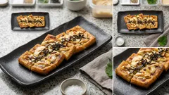 トースターで5分:油揚げの塩昆布チーズマヨ焼きが、あと一品と家飲みにちょうどいい