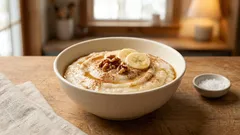 火を使わない「バナナのライスプディング」—冷やご飯を混ぜるだけのひんやりデザート