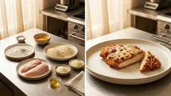 パン粉にチーズを混ぜるだけで香ばしさ倍増:サクサクチキンパルミジャーナ風(揚げ焼き)