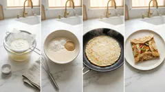 米粉でもっちり香ばしい「米粉ガレット」—豆乳ヨーグルトのホエイも使い切る朝ごはん