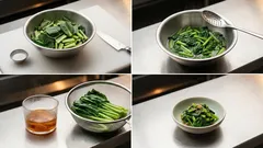 火をほぼ使わない常備菜:小松菜の甘酢(ザワークラウト風)でシャキッと整う